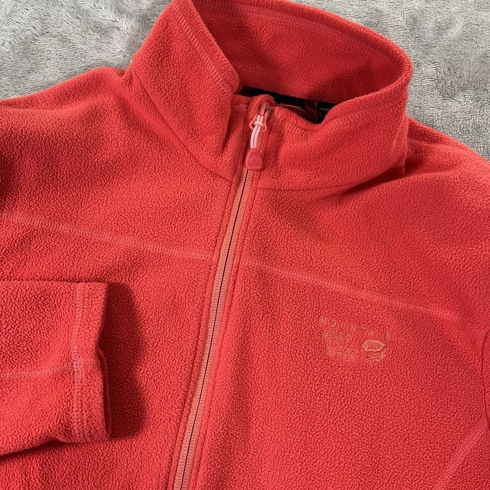 Mountain Hardware Jacket Women's Medium Pink Fleece Full Zip Outdoor Hiking Coat